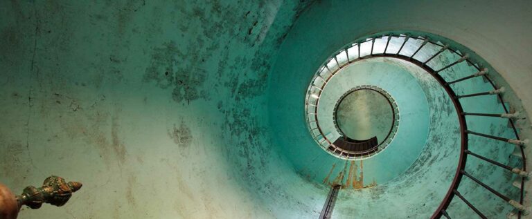 Spiral lighthouse staircase